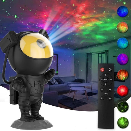 Astronaut Night Light Projector for Kids, Star Starry Night Light with Remote, Timer and 8 Colors LED Nebula for Game Room Decor, Birthday Christmas Gifts