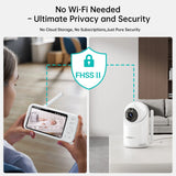 2K Video Baby Monitor, 3000Ft Long Range No Wifi Baby Monitor with 2 Cameras and Audio, 5.5" Split Display, AI Cry Detect, IR Night Vision, 2-Way Audio, 6000Mah