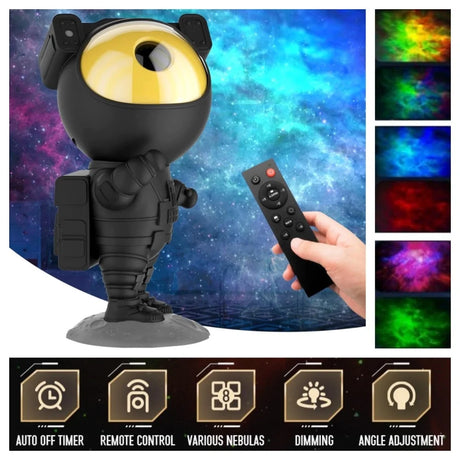 Astronaut Night Light Projector for Kids, Star Starry Night Light with Remote, Timer and 8 Colors LED Nebula for Game Room Decor, Birthday Christmas Gifts