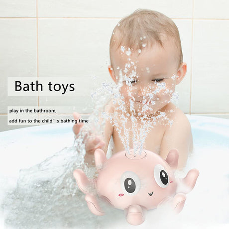 Baby Bath Toys, Bath Toys for Toddlers Water Spray Toys for Kids, Bathtub Toys Spray Water Squirt Toy Water Sprinkler Pool Toys for Toddlers (Pink)