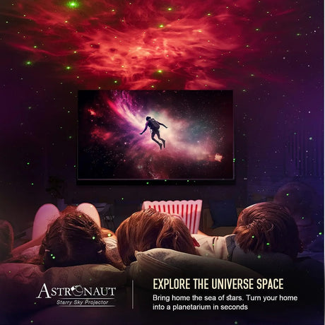 Astronaut Night Light Projector for Kids, Star Starry Night Light with Remote, Timer and 8 Colors LED Nebula for Game Room Decor, Birthday Christmas Gifts